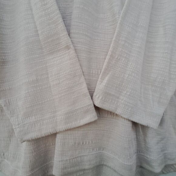 Sonoma Beige Soft Stretchy V-Neck Top with Long Sleeves Plus Size 0X - Picture 11 of 16